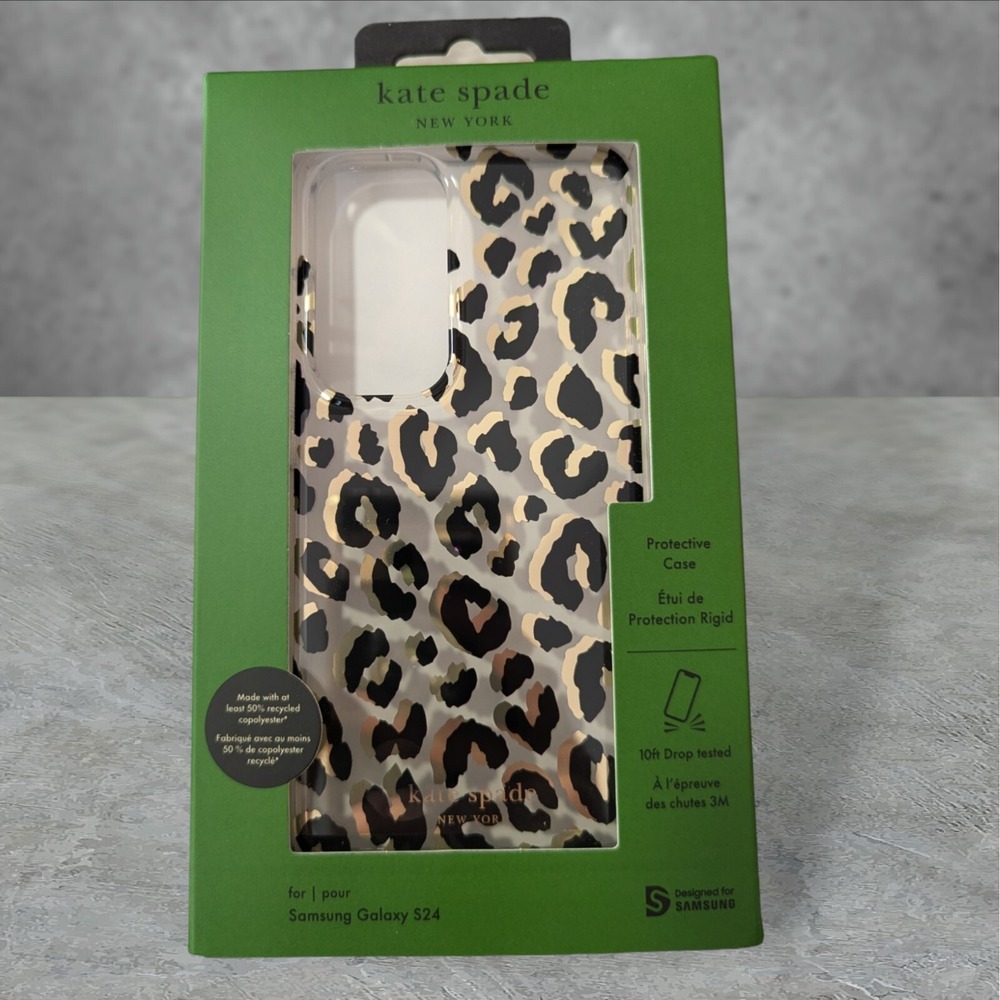 L6. Kate Spade New York‎ Samsung Galaxy S24 Case, In animal Print/Clear QI Comp.